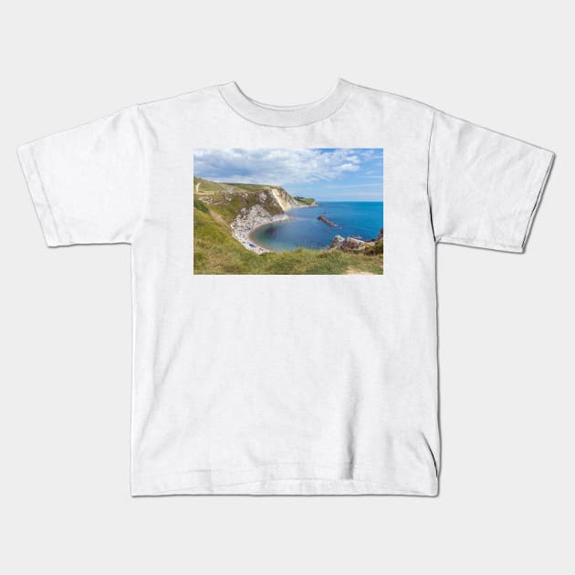 Dorset Man O'War beach view Kids T-Shirt by TDArtShop